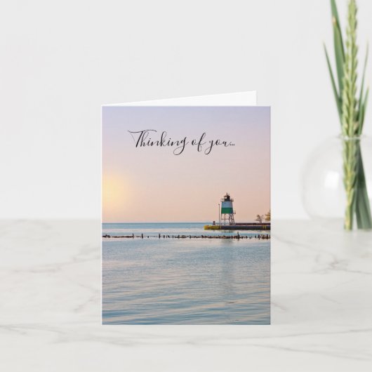 Chicago Harbour Southeast Lighthouse Card Karte (Vorderseite)