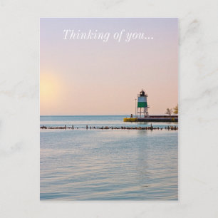 Chicago Harbour Southeast Lighthouse Denken Sie an Postkarte
