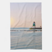 Chicago Harbour Southeast Lighthouse Geschirrtuch (Vertikal)