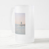 Chicago Harbour Southeast Lighthouse Mattglas Bierglas (Vorderseite Links)