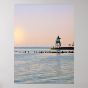 Chicago Harbour Southeast Lighthouse Poster
