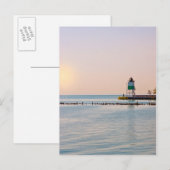 Chicago Harbour Southeast Lighthouse Postkarte (Vorne/Hinten)