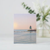 Chicago Harbour Southeast Lighthouse Postkarte (Stehend Vorderseite)