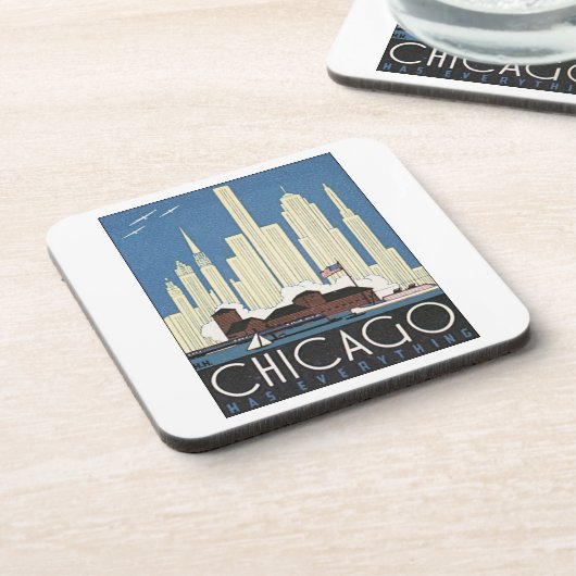 Chicago hat alles getränkeuntersetzer (Linke Seite)