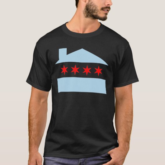 Chicago-Haus-Flagge T-Shirt (Vorderseite)