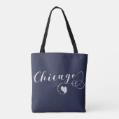 Chicago Heart Grocertasche, Illinois Tasche (Rückseite)