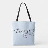 Chicago Heart Grocertasche, Illinois Tasche (Rückseite)