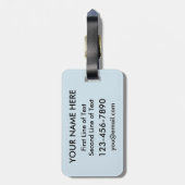Chicago Heart Luggage Tag Template, Illinois Gepäckanhänger (Rückseite vertikal)
