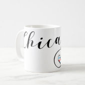 Chicago Heart Tasse, Illinois Kaffeetasse (Vorderseite Links)