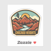 Chicago Heights, Illinois Aufkleber (Blatt)