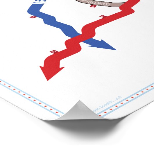 Chicago Highways Poster (Ecke)