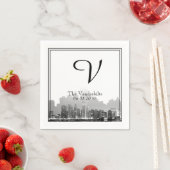 Chicago Hochzeit in Urlaubsort Napkin Serviette (Beispiel)