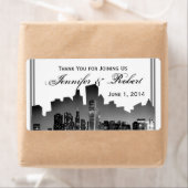 Chicago Hochzeit in Urlaubsort Water Bottle Label (Insitu)