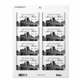 Chicago Hochzeit in Urlaubsort Water Bottle Label (Vorne)