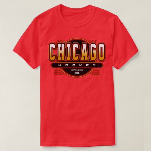 Chicago Hockey Retro Vintag Blackhawks Inspiriert T-Shirt (Design vorne)