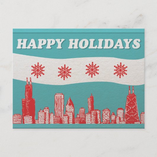 Chicago Holiday Post Card Feiertagspostkarte (Vorderseite)