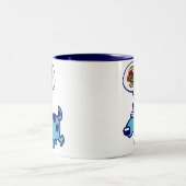 Chicago Hot Dog (blauer Cartoon-Hund) Tasse (Mittel)