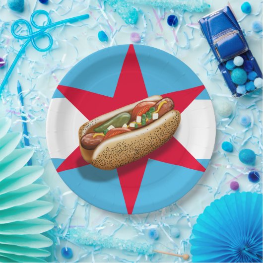 Chicago Hotdog-Party Pappteller (Party)