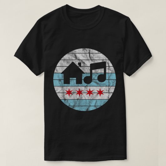 Chicago House Music Vintage DJ EDM  T-Shirt (Design vorne)