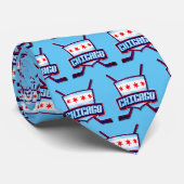 Chicago Ice Hockey Flag Krawatte (Gerollt)