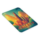 Chicago Iconic Skyline & Lake Michigan Magnet (Rechte Seite)