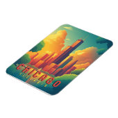 Chicago Iconic Skyline & Lake Michigan Magnet (Linke Seite)