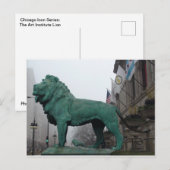 Chicago Icons, Art Institute Lion Postkarte (Vorne/Hinten)