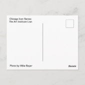 Chicago Icons, Art Institute Lion Postkarte (Rückseite)