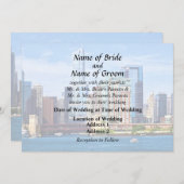 Chicago IL - Aussicht Vom Lake Michigan Einladung (Vorne/Hinten)