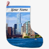 Chicago IL - Aussicht Vom Lake Michigan Großer Weihnachtsstrumpf (Vorderseite)