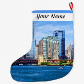 Chicago IL - Aussicht Vom Lake Michigan Großer Weihnachtsstrumpf (Rückseite)