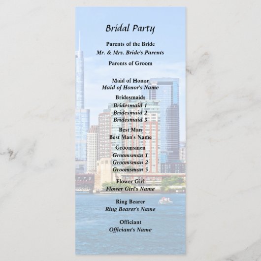 Chicago IL - Aussicht Vom Lake Michigan Programm (Rückseite)