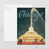 Chicago, IL - Besuch Chicago Postkarte (Vorne/Hinten)