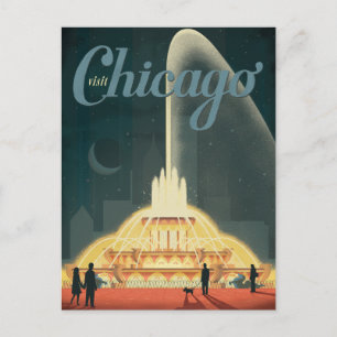 Chicago, IL - Besuchen Sie Chicago Postkarte