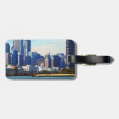 Chicago IL - Chicago Skyline und Navy Pier Gepäckanhänger (Rückseite horizontal)