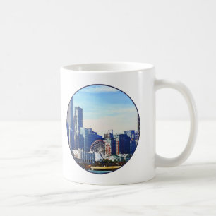 Chicago IL - Chicago Skyline und Navy Pier Kaffeetasse