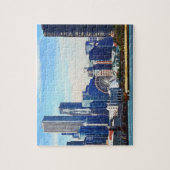 Chicago IL - Chicago Skyline und Navy Pier Puzzle (Vertikal)