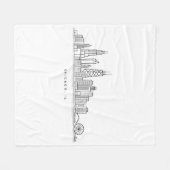 Chicago IL Cityscape Illustration Fleecedecke (Vorderseite (Horizontal))