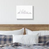 Chicago IL Cityscape Illustration Leinwanddruck (Insitu (Schlafzimmer))
