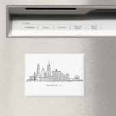 Chicago IL Cityscape Illustration Magnet (In Situ (Geschirrspüler))
