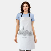 Chicago IL Cityscape Illustration Schürze (Getragen)