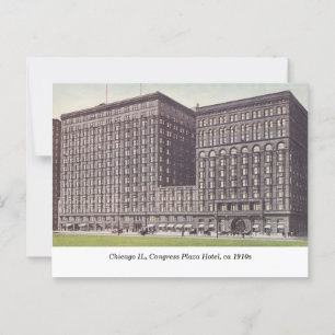 Chicago IL, Congress Plaza Hotel, 1910er Vintag Postkarte