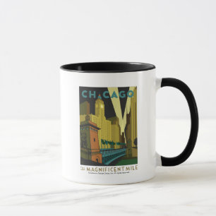 Chicago, IL - Die Magnificent Mile Tasse