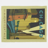 Chicago, IL - Die prächtige Meile Fleecedecke (Vorderseite (Horizontal))