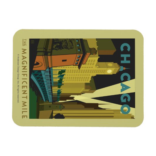 Chicago, IL - Die prächtige Meile Magnet (Horizontal)