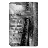 Chicago, IL - DuSable Bridge, Baujahr 1920 - BW Magnet (Vertikal)