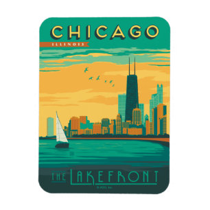 Chicago, IL - Genießen Sie das Seeufer Magnet