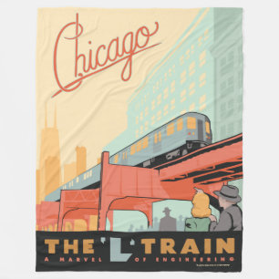 Chicago, IL - 'L' Zug Fleecedecke