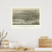 Chicago, IL Panoramic Map - 1860 Poster (Küche)