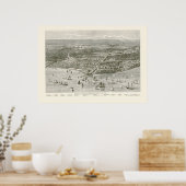 Chicago, IL Panoramic Map - 1871 Poster (Küche)